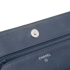 CC Square Stitched Calfskin Wallet on Chain