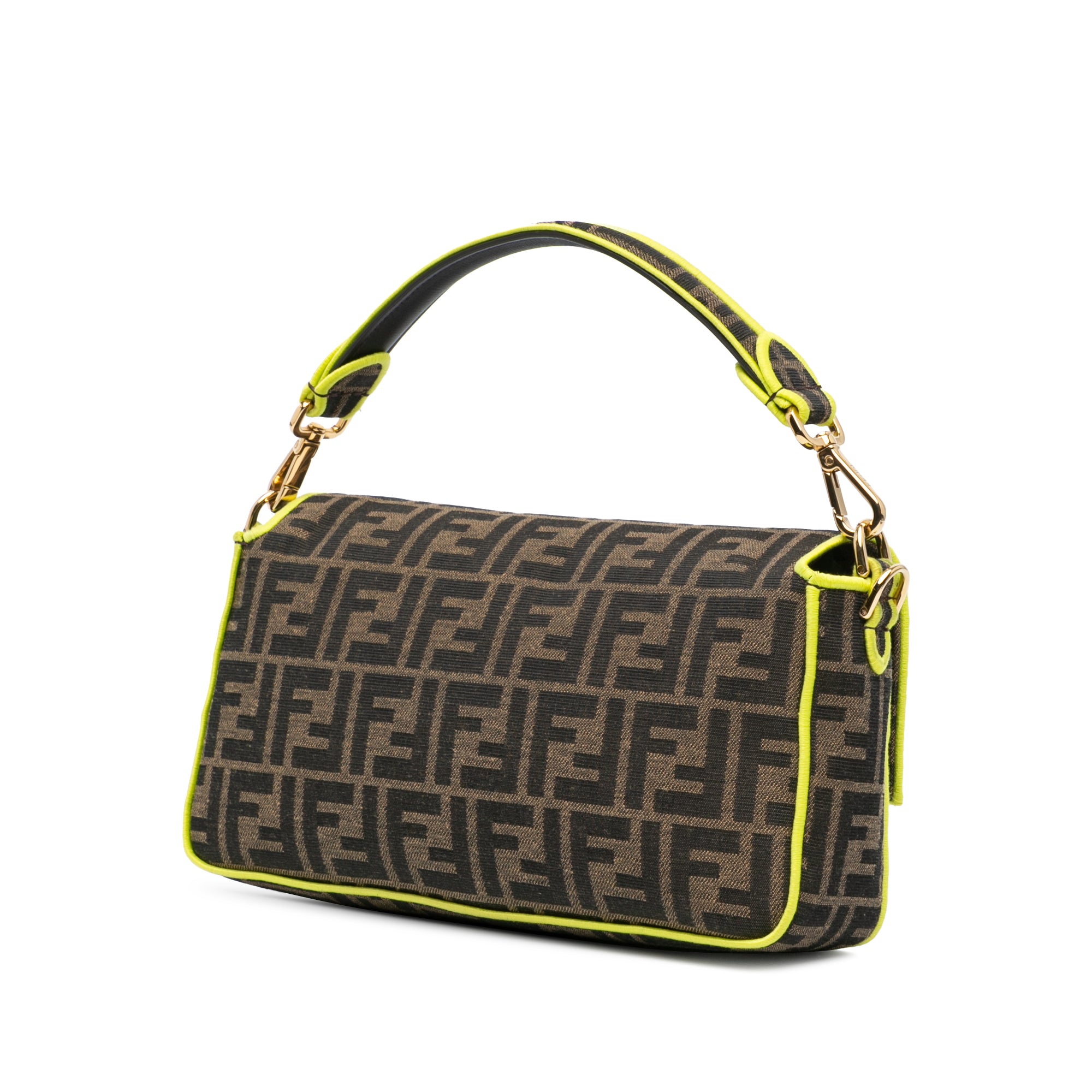 Large Zucca Fluo Trim Baguette Satchel