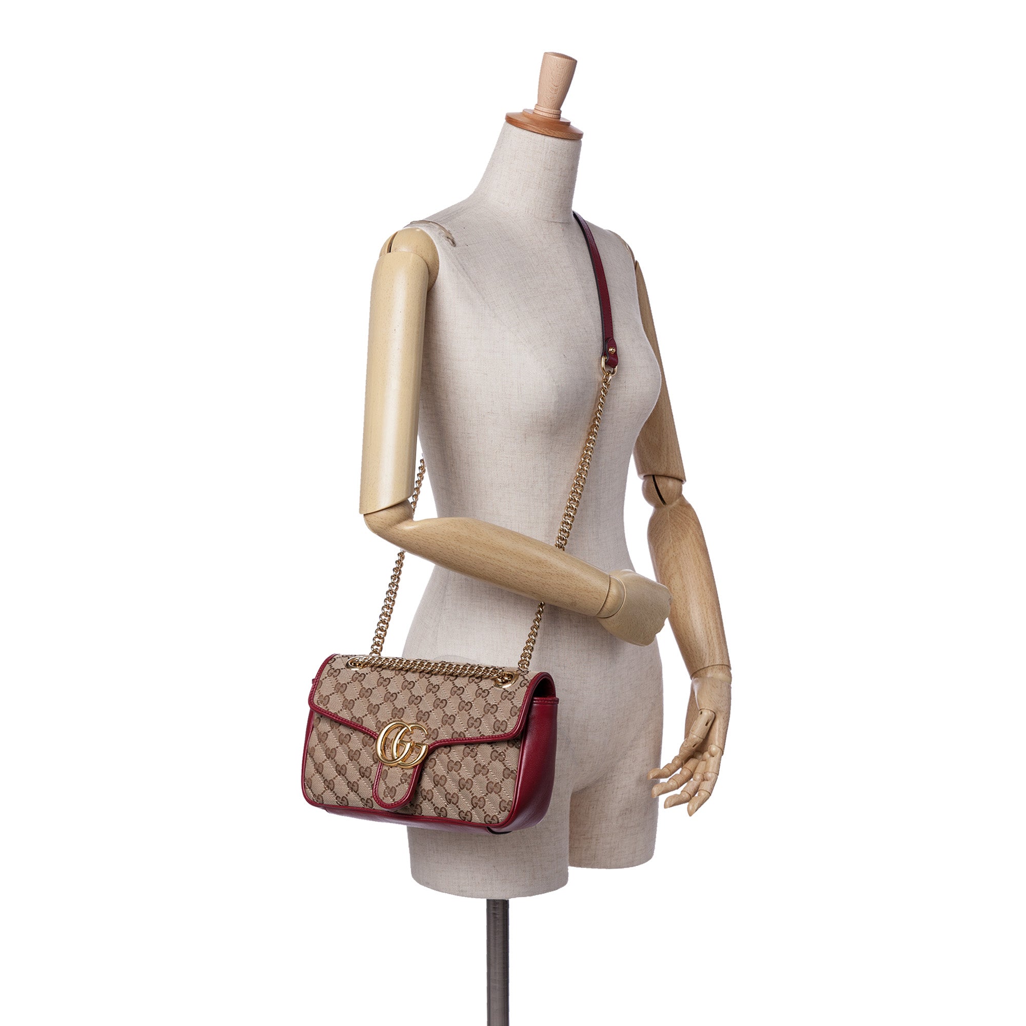 Small GG Marmont Matelasse Canvas Flap Crossbody