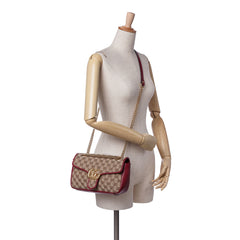 Small GG Marmont Matelasse Canvas Flap Crossbody
