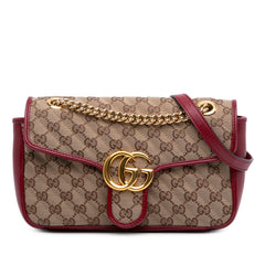 Small GG Marmont Matelasse Canvas Flap Crossbody