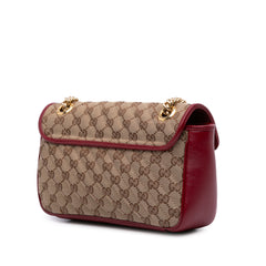 Small GG Marmont Matelasse Canvas Flap Crossbody