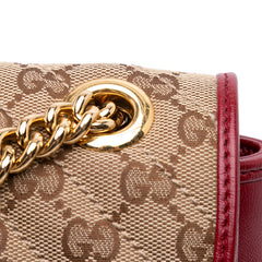 Small GG Marmont Matelasse Canvas Flap Crossbody