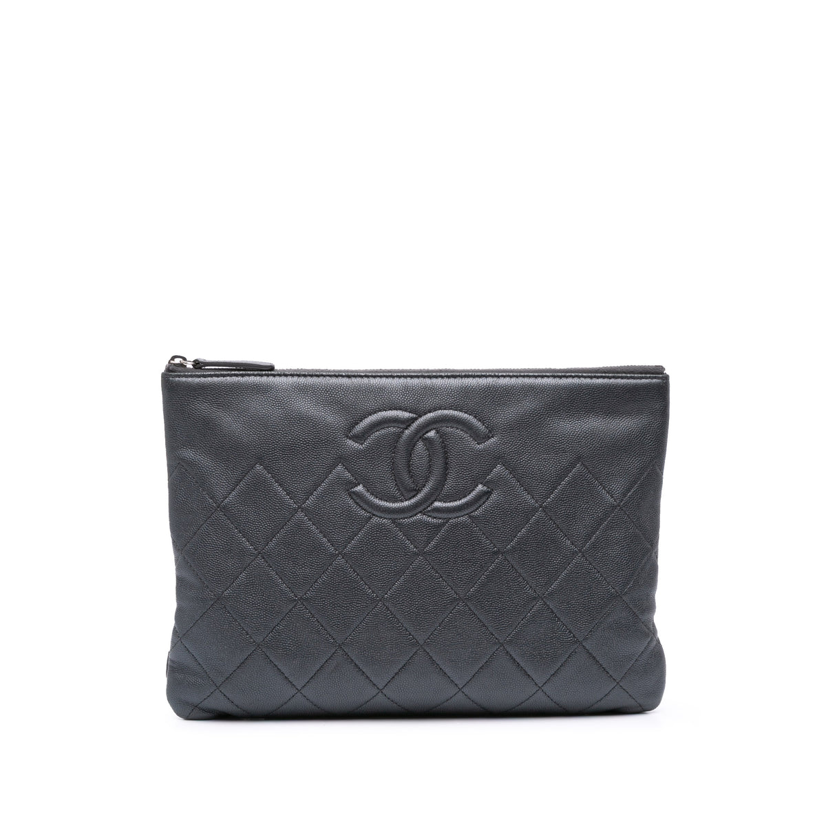 Medium CC Quilted Caviar O Case Clutch