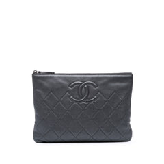 Medium CC Quilted Caviar O Case Clutch