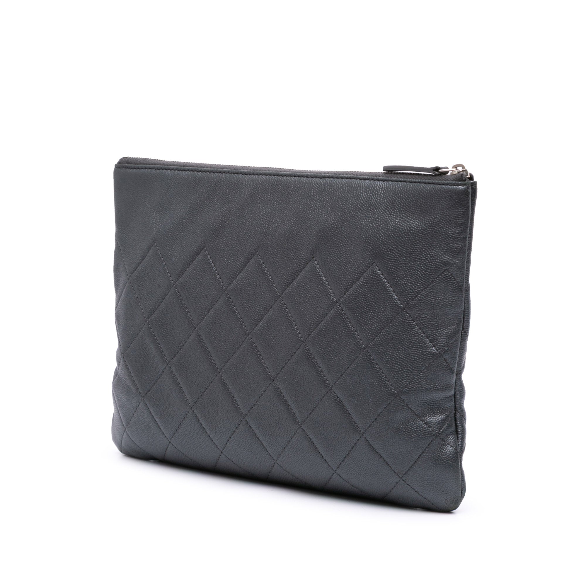 Medium CC Quilted Caviar O Case Clutch