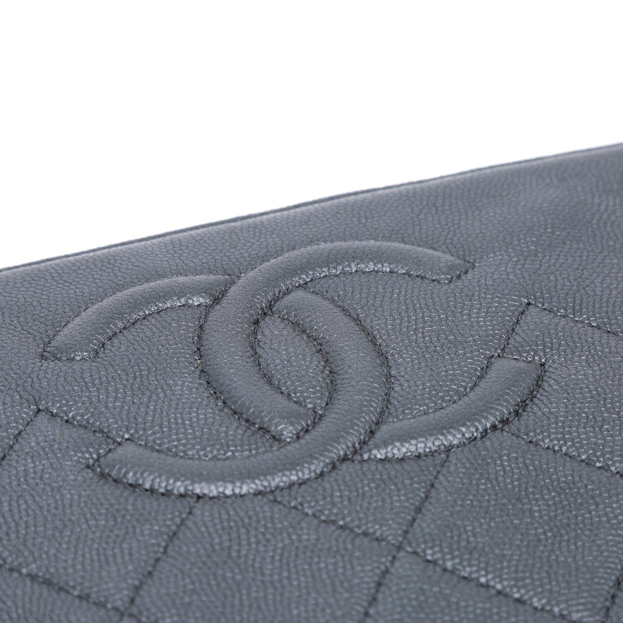 Medium CC Quilted Caviar O Case Clutch