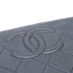 Medium CC Quilted Caviar O Case Clutch