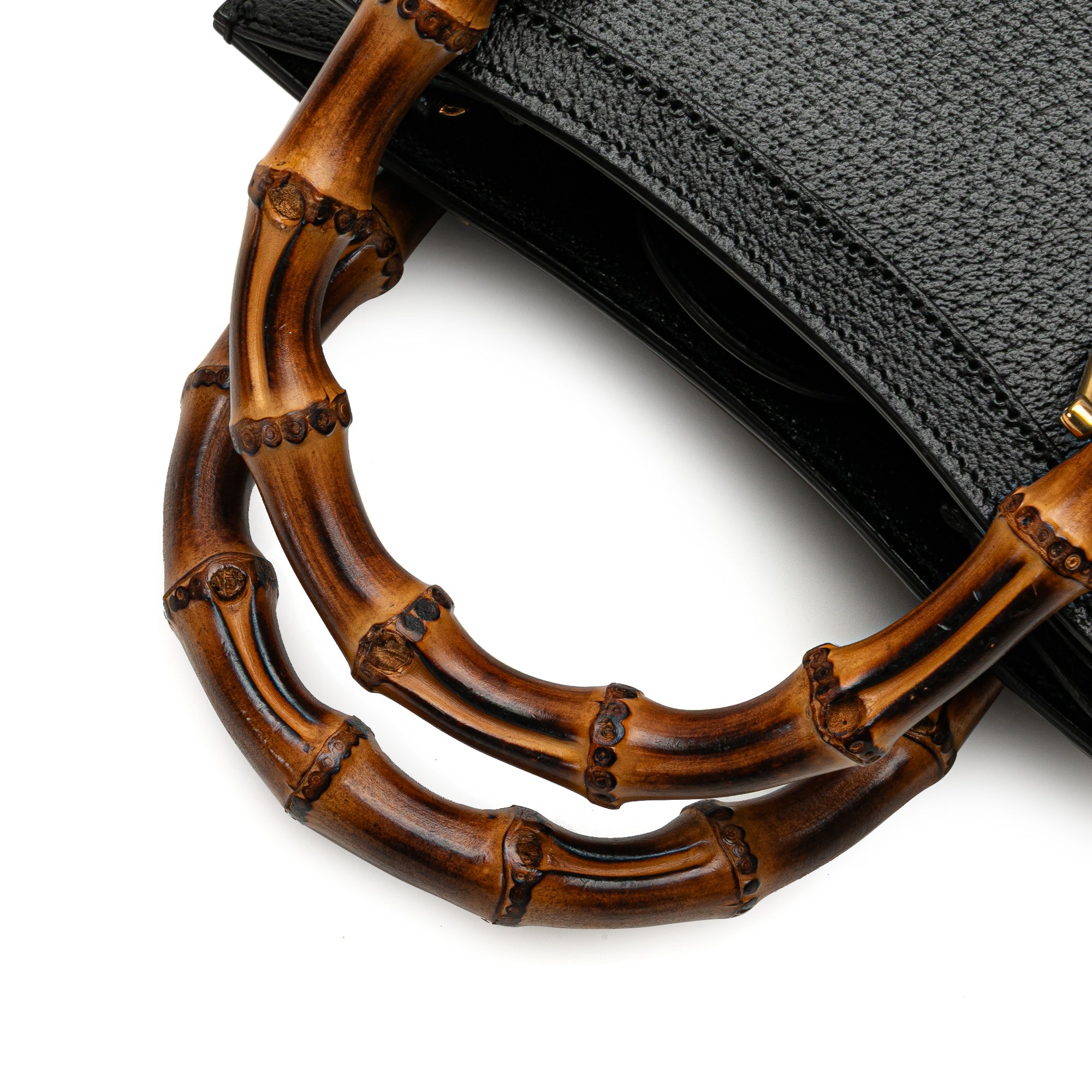 Small Calfskin Bamboo Diana Satchel