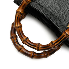 Small Calfskin Bamboo Diana Satchel