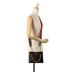 Small Calfskin Bamboo Diana Satchel