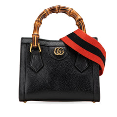 Small Calfskin Bamboo Diana Satchel