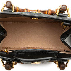 Small Calfskin Bamboo Diana Satchel