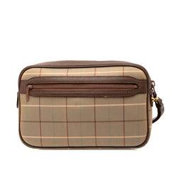 Vintage Check Canvas Clutch