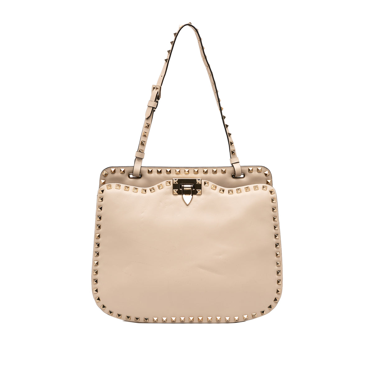 Leather Rockstud Shoulder Bag