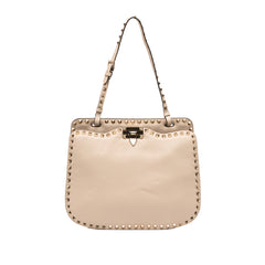 Leather Rockstud Shoulder Bag