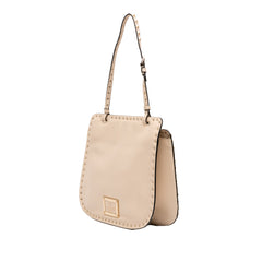 Leather Rockstud Shoulder Bag