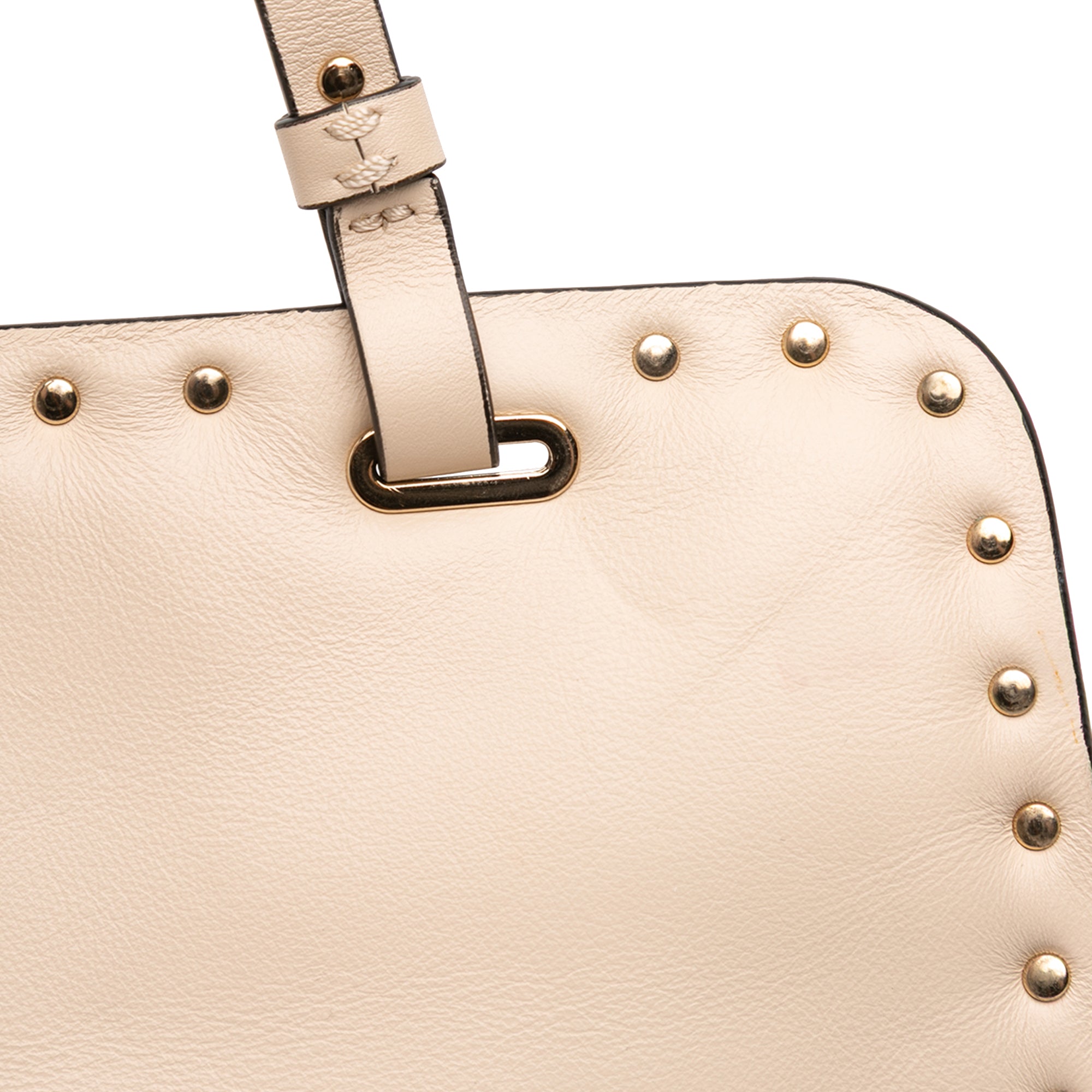 Leather Rockstud Shoulder Bag