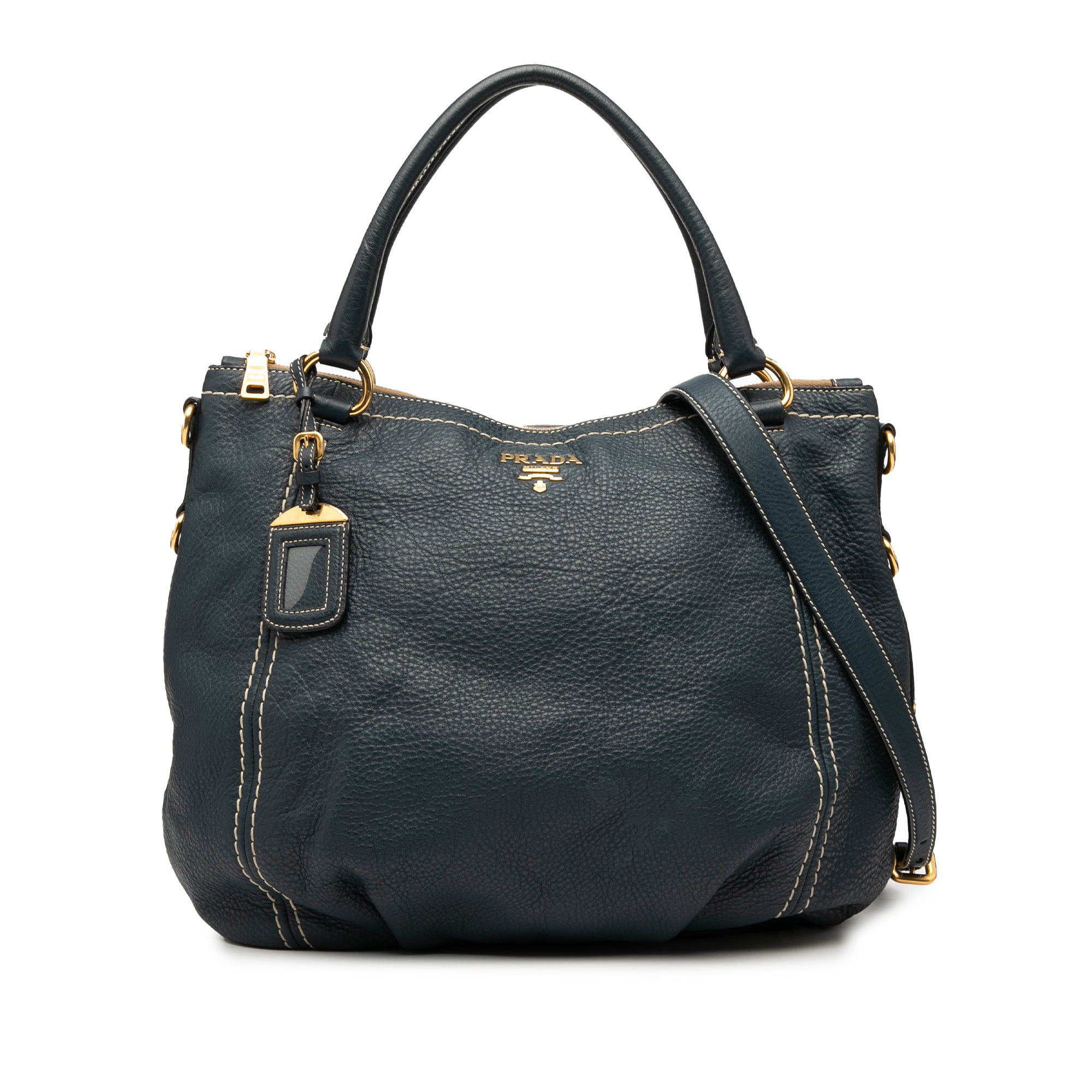 Vitello Daino Zip Top Satchel