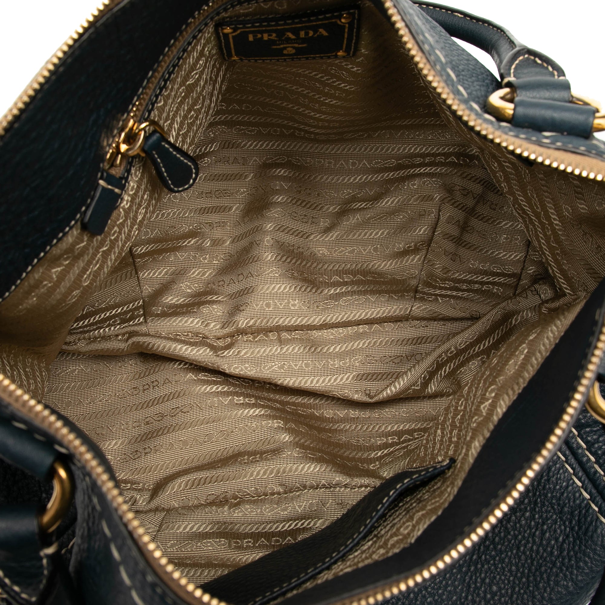 Vitello Daino Zip Top Satchel