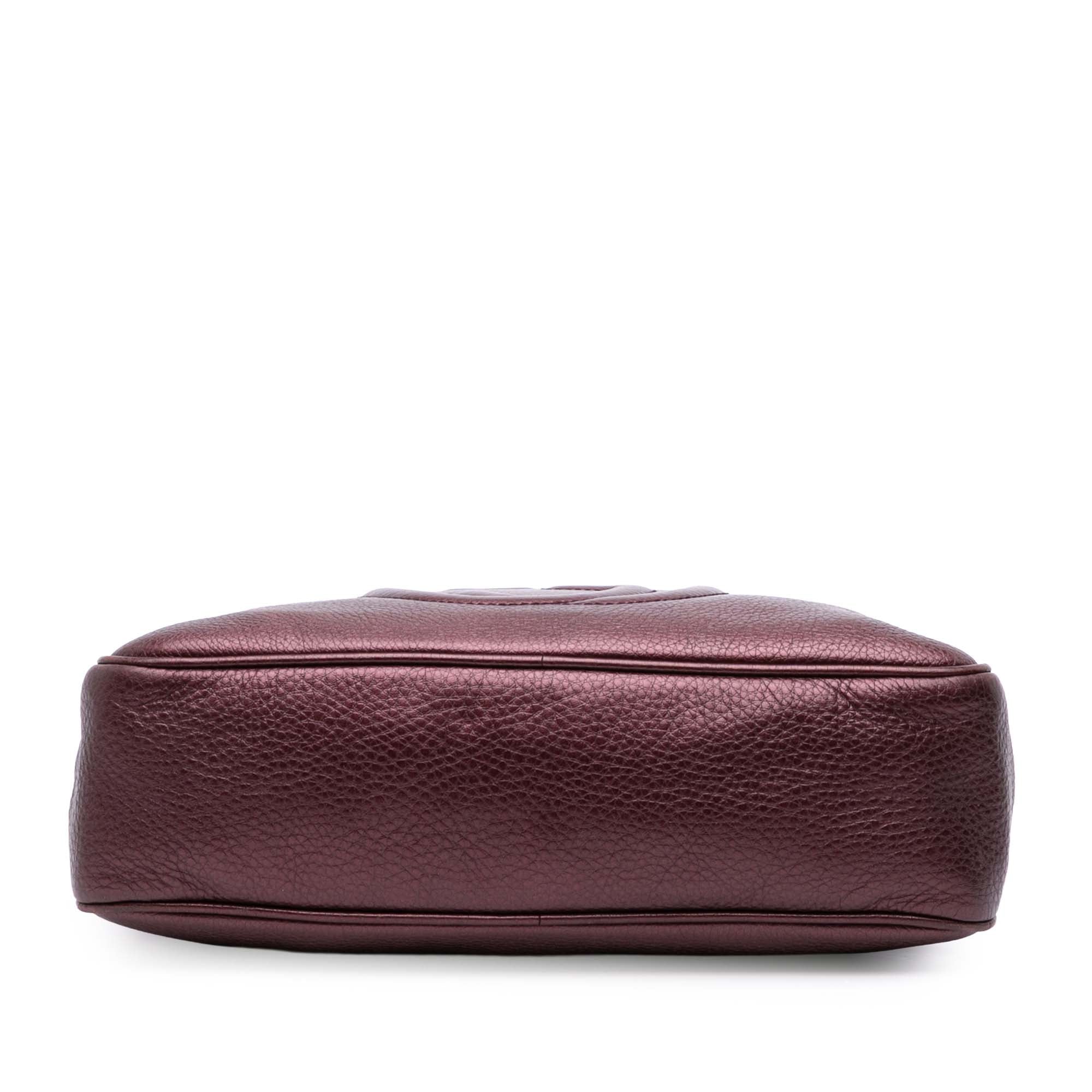 Metallic Leather Soho Chain Zip Shoulder Bag