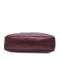 Metallic Leather Soho Chain Zip Shoulder Bag