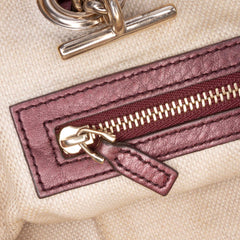 Metallic Leather Soho Chain Zip Shoulder Bag