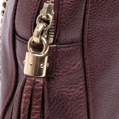 Metallic Leather Soho Chain Zip Shoulder Bag