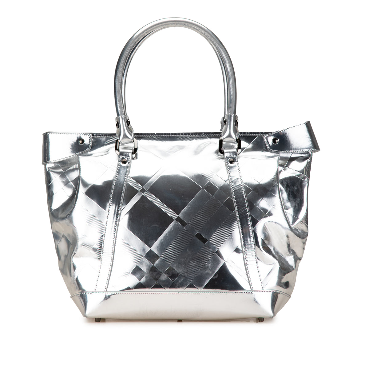 Patent Beat Check Embossed Ember Tote