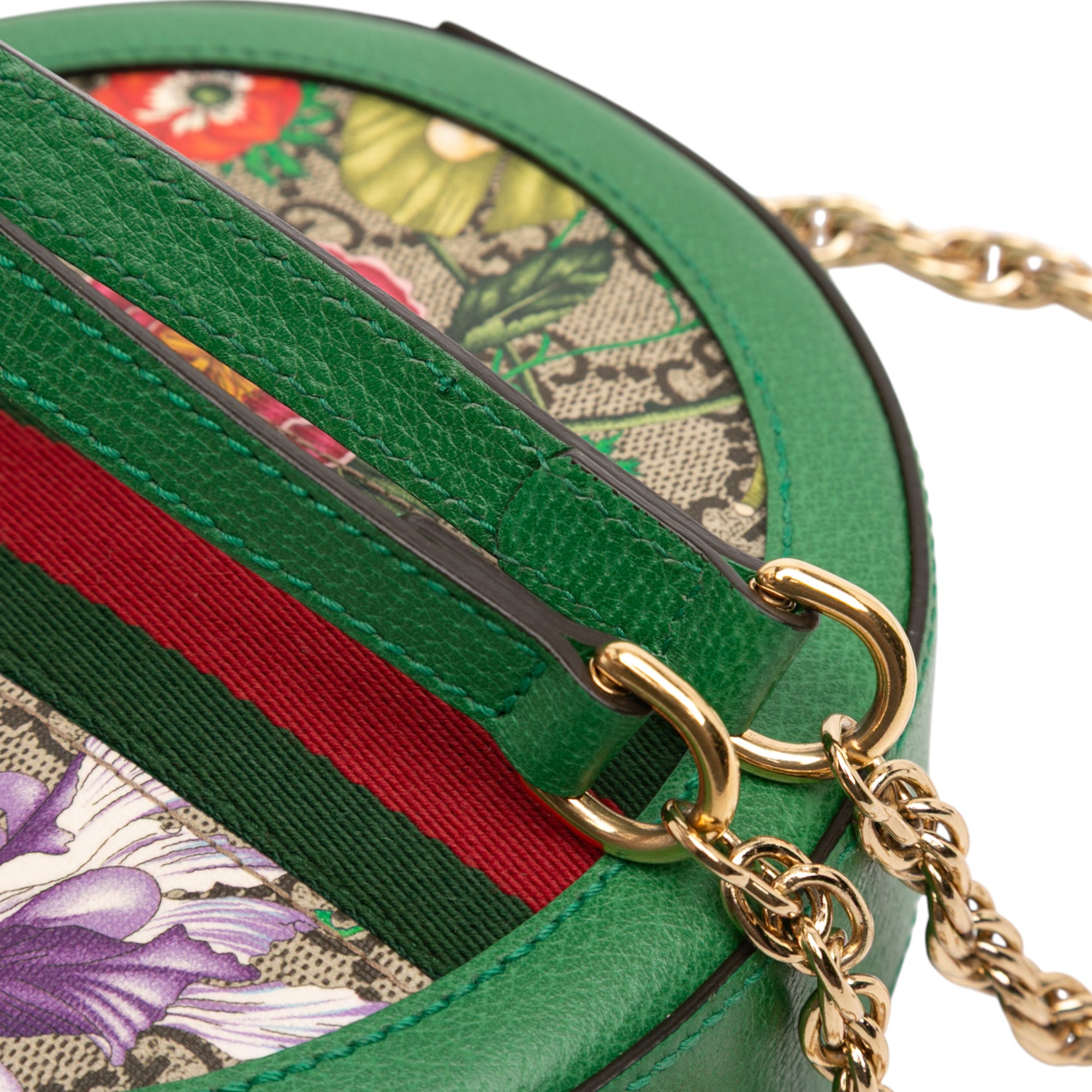 Mini GG Supreme Flora Ophidia Round Crossbody