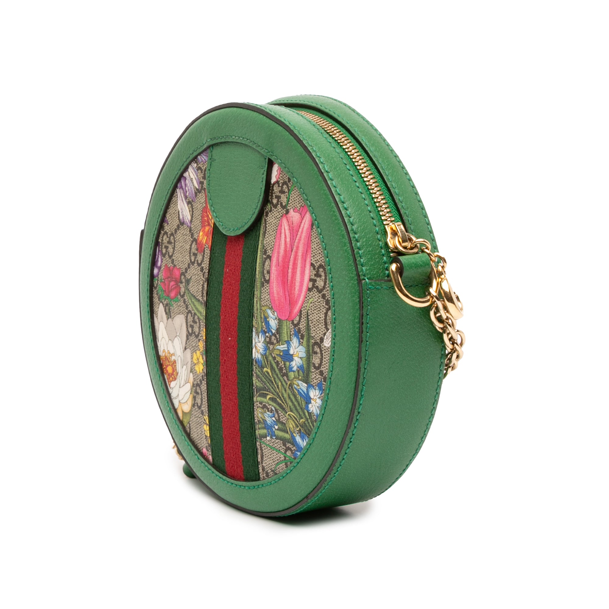 Mini GG Supreme Flora Ophidia Round Crossbody