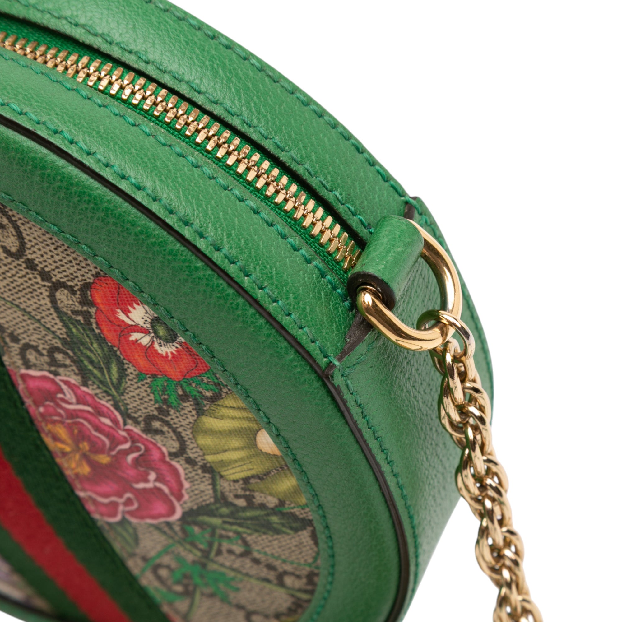 Mini GG Supreme Flora Ophidia Round Crossbody