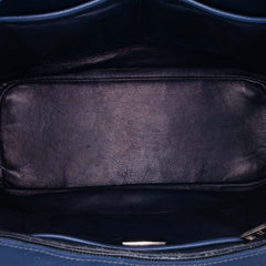 Medium Bicolor Saffiano Lux Galleria Double Zip Satchel