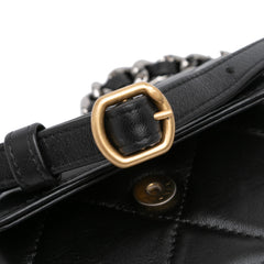 Quilted Lambskin 19 Flap Coin Purse With Chain