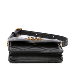 Quilted Lambskin 19 Flap Coin Purse With Chain