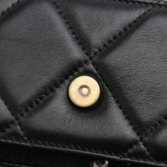 Quilted Lambskin 19 Flap Coin Purse With Chain