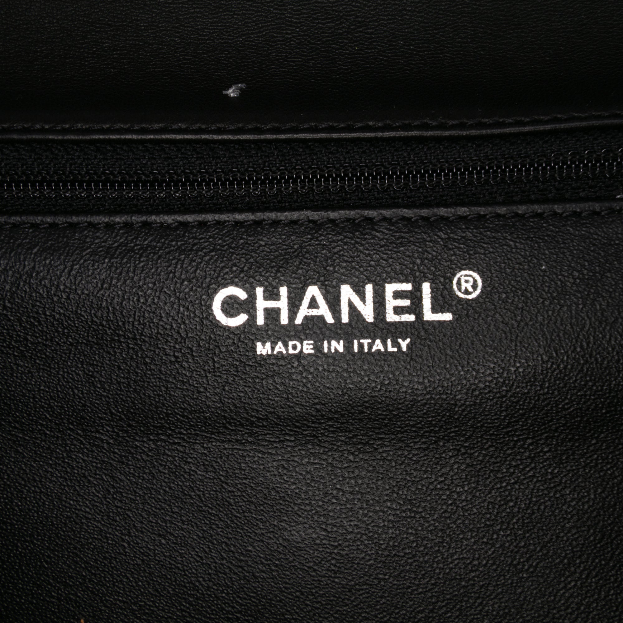 Bicolor Quilted Lambskin Twist Crescent Flap