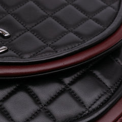 Bicolor Quilted Lambskin Twist Crescent Flap