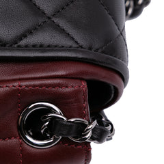 Bicolor Quilted Lambskin Twist Crescent Flap