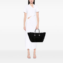 Large Suede Phantom Luggage Tote