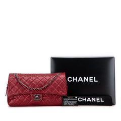 Jumbo Quilted Iridescent Caviar Easy Flap