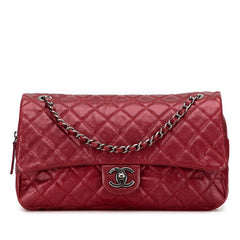 Jumbo Quilted Iridescent Caviar Easy Flap