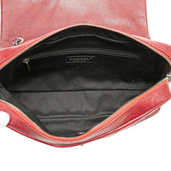 Jumbo Quilted Iridescent Caviar Easy Flap