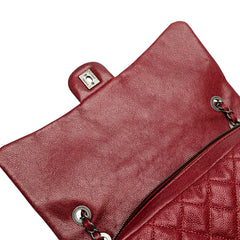 Jumbo Quilted Iridescent Caviar Easy Flap