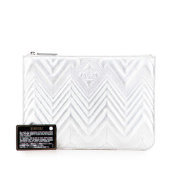 Medium Metallic Chevron Calfskin O Case Clutch