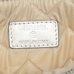 Medium Metallic Chevron Calfskin O Case Clutch