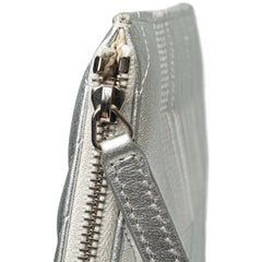 Medium Metallic Chevron Calfskin O Case Clutch