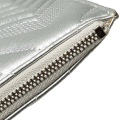 Medium Metallic Chevron Calfskin O Case Clutch