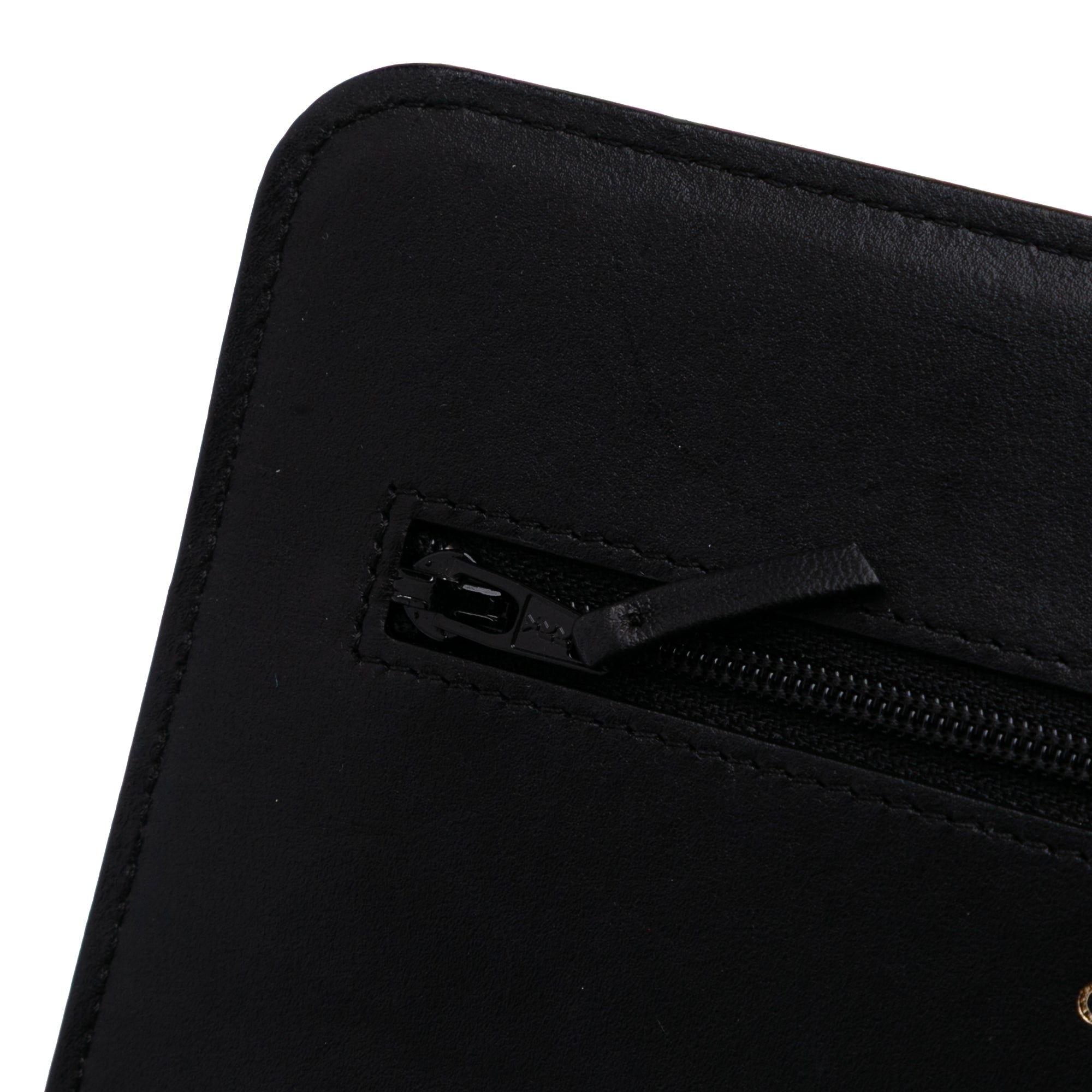 Bicolor Quilted Lambskin Camellia Wallet on Chain