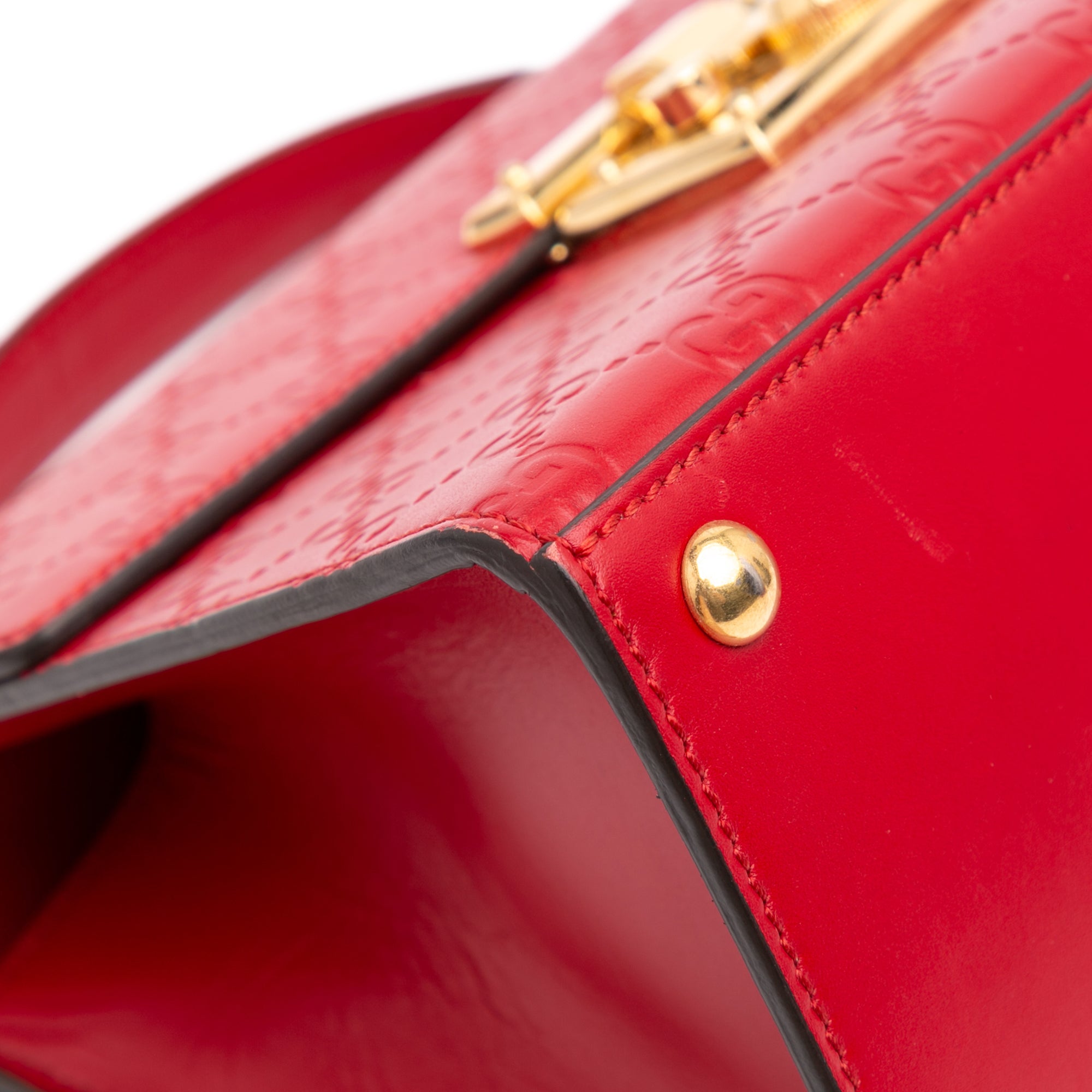 Small Guccissima Padlock Satchel